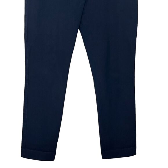 JOSEPH Cropped Trousers Women’s XS FR 34 Navy Gabardine Mid Rise Straight Leg - Picture 4 of 13